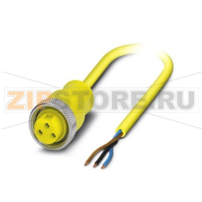 Кабель для датчика / исполнительного элемента Phoenix Contact SAC-3P- 2,0-400/MINFS 3-полюсн., ПВХ, желтый RAL 1021, свободный конец, к Гнездо прямое 7/8"-16UNF, А-кодирование, Длина кабеля: 2 м.Минимальный заказ: 1 шт.Упаковка: 1 шт.