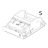 Inner lid for gray standard models (without printhead) Zebra ZD421 Direct Thermal