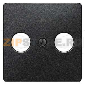 DELTA I-SYSTEM  ЧЕРНЫЙ МЕТАЛЛИК КРЫШКА РОЗЕТКИ ДЛЯ RF/TV/SAT 55X55MM 2 ОТВЕРСТИЯ Siemens 5TG1223 