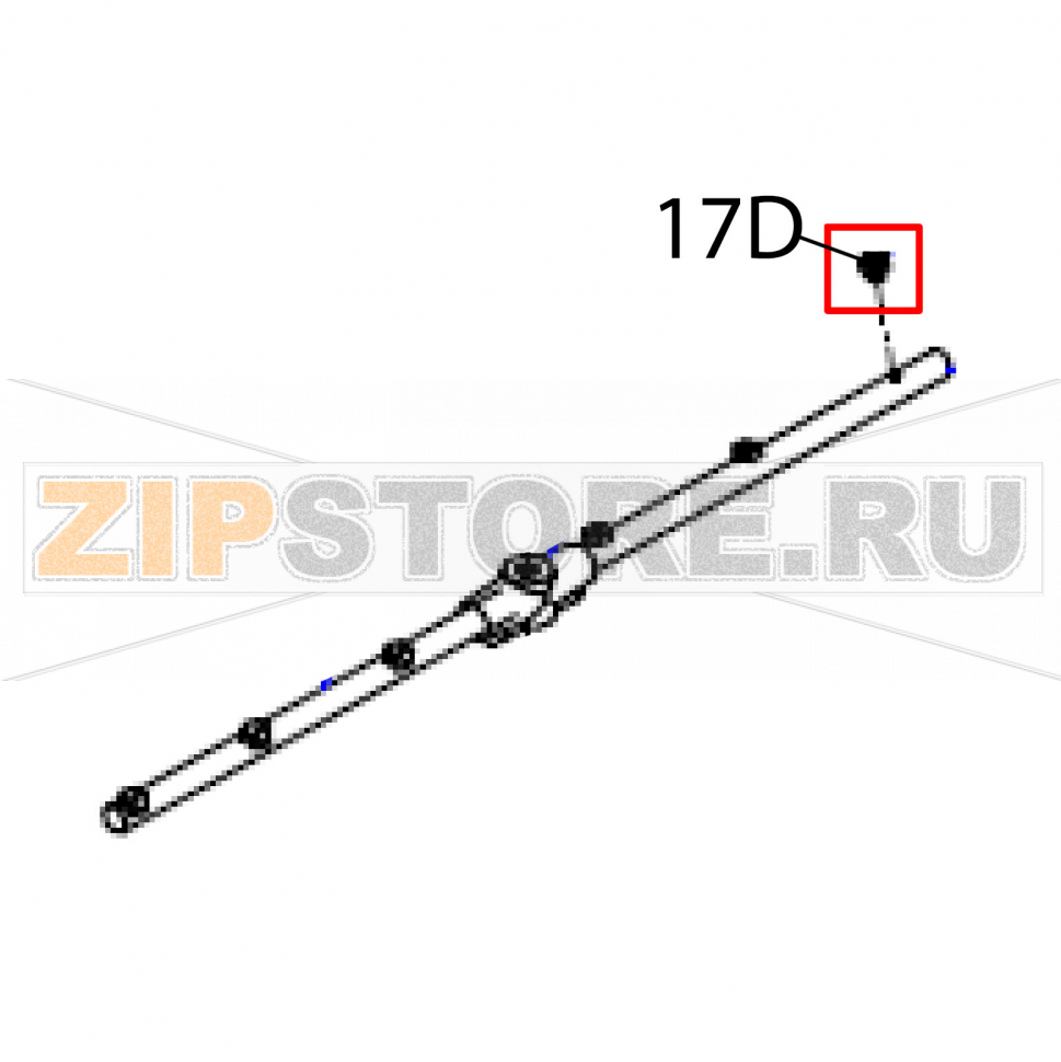 Форсунка Fagor CO-172 DD Форсунка для купольной посудомоечной машины Fagor CO-172 DDЗапчасть на деталировке под номером: 17D