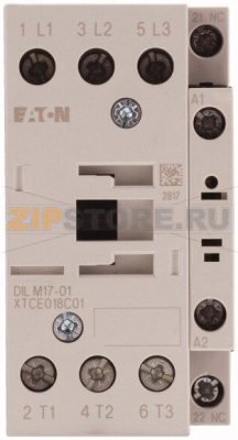 Контактор 18 А, 48-60В (DС), 1 НЗ доп. контакт, категория AC-3, AC-4 Eaton DILM17-01(RDC60) 