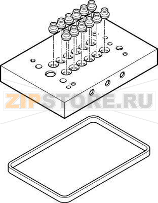 Плита пневматическая, многоканальная Festo CPV10-VI-P6-1/8-C 
