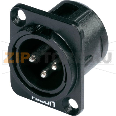 Разъем встроенный XLR с D-образным фланцем Hicon HI-X3DM-M 