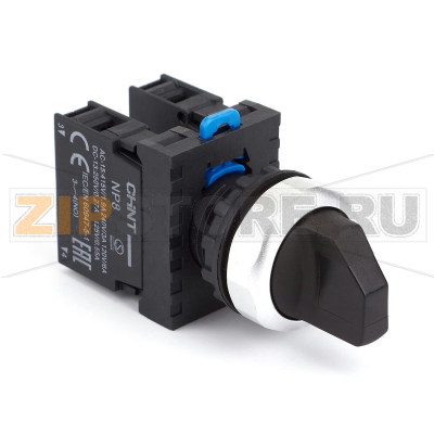 Переключатель, 3 положения, 2НО, IP65, без подсветки, черный Chint NP8-20X/332 