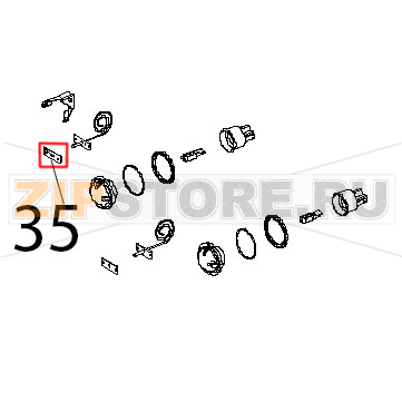 Guarnizione sonda di temperatura C.T. Unox XVC 504 Guarnizione sonda di temperatura C.T. Unox XVC 504Запчасть на деталировке под номером: 35