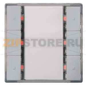 Клавиша, тройная, светодиод состояния, алюминиевый металлик Siemens 5WG1223-2DB33 