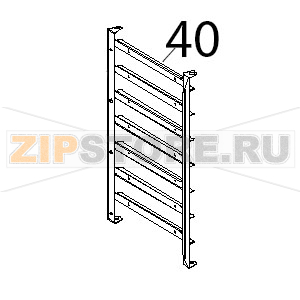 Supporto laterale SX inox 7TG, GN1/1 Unox XVC 515G Supporto laterale SX inox 7TG, GN1/1 Unox XVC 515GЗапчасть на деталировке под номером: 40