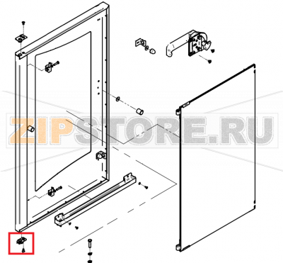 Retaining plate, upper part, door P3 CONVOTHERM OES 10.10    Retaining plate, upper part, door P3 CONVOTHERM OES 10.10Запчасть на сборочном чертеже под номером: 128Название запчасти на английском&nbsp;языке: Retaining plate, upper part, door P3 CONVOTHERM OES 10.10 