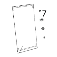 Tappo fulcro sup. porta Unox XVC 1005EP