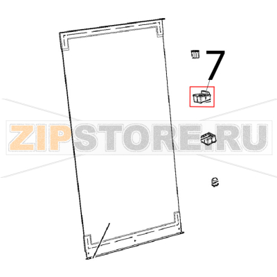 Tappo fulcro sup. porta Unox XVC 1005EP Tappo fulcro sup. porta Unox XVC 1005EPЗапчасть на деталировке под номером: 7
