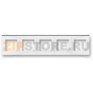 Рамка пятиместная, белый/дымчатый чёрный ABB 2CHH015050A6062 