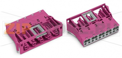 Защелкивающаяся розетка; 5-пол.; Код. B; 4,00 mm; розовые Wago 770-785 Protected against mismating and maintenance-freePush-in CAGE CLAMP® spring pressure connection technology allows solid conductors to be simply pushed into a unit.Two wire connections per pole for loops or bridgesAdditional variable coding is possible.Components can be clearly printed on and color-coded to meet custom requirements....