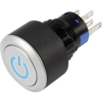 Кнопка 250 В/AC, 3 А, 1 x выкл/вкл, без фиксации, IP65, 1 шт TRU Components LAS1-AWY-11T/B/12V/P