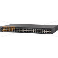 Коммутатор Управляемый Cisco - 550X series, Layer 2, 48-1GbE, 2-SFP+, 2-combo-10GbE, ROM-256MB, RAM-512MB, SNMP, telnet, Web, CLI, rack mount, SG550X-48-K9-EU
