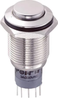 Кнопка антивандальная 250 В/AC, 3 А, 2 x вкл/вкл, без фиксации, IP65, 1 шт TRU Components LAS2GQH-22/N/P