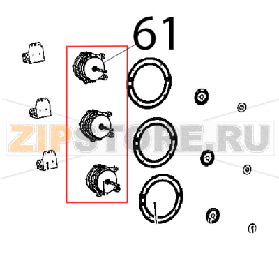 Motor 330 W, 230 V, 50/60 Hz Unox XB 895 Motor 330 W, 230 V, 50/60 Hz Unox XB 895Запчасть на деталировке под номером: 61