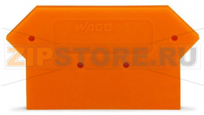 End and intermediate plate; 4 mm thick; gray Wago 283-316 
