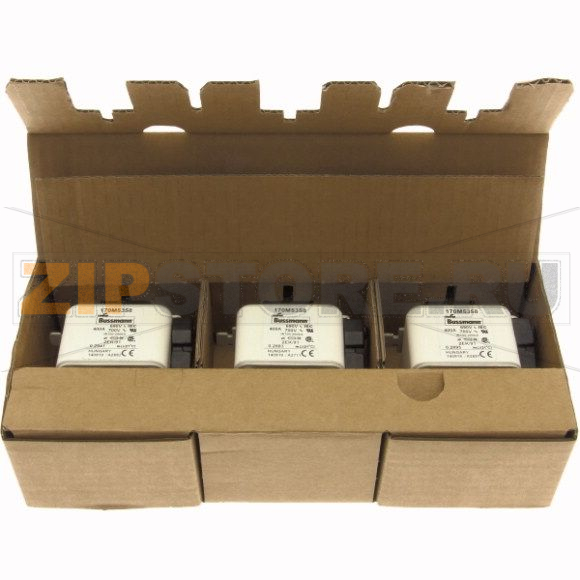 Предохранитель, 400 A, AC 690 В, 200 кА, size 2, 61x77x126 мм, aR, IEC UL Eaton FUSE 400A 690V 
