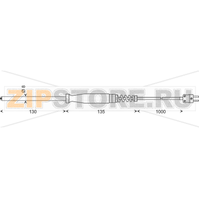Датчик температуры, тип датчика: K, зонд: 130 мм, от -65 до 900°C Greisinger GOF 130 