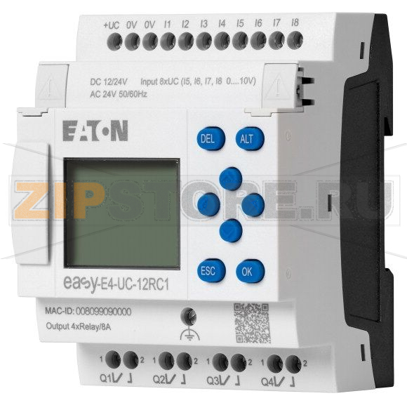 Реле управления, easyE4, 12/24 В пост. тока, 24 В перем. тока Eaton EASY-E4-UC-12RC1 