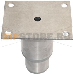 PIEDS INOX 11/2 AVEC PLAQUE H=100 