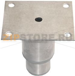 PIEDS INOX 11/2 AVEC PLAQUE H=100 