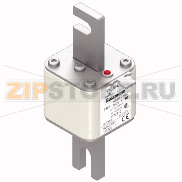Предохранитель, 350 A, AC 690 В, 200 кА, DIN 1, 53x66x138 мм, aR, DIN, IEC Eaton FUSE 350A 690V 