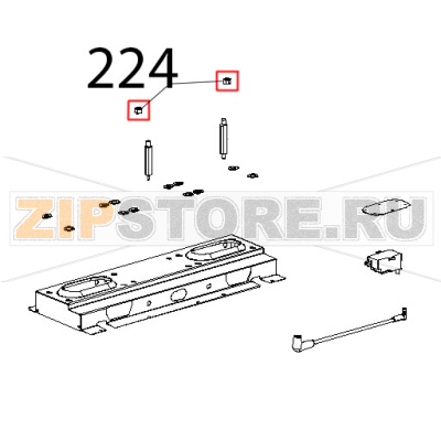 Dado M8, H=8, UNI5587, ottone-cromato Unox XBC 815G Dado M8, H=8, UNI5587, ottone-cromato Unox XBC 815GЗапчасть на деталировке под номером: 224