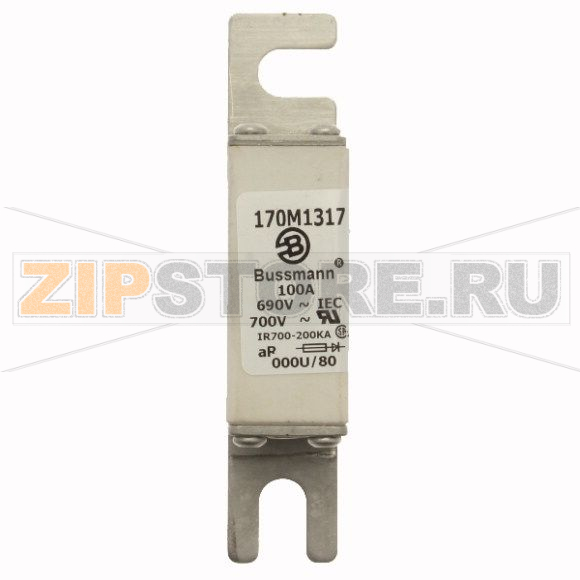 Предохранитель, 100 A, AC 690 В, 200 кА, DIN 000, 21x40x100 мм, aR, DIN, IEC Eaton FUSE 100A 69 