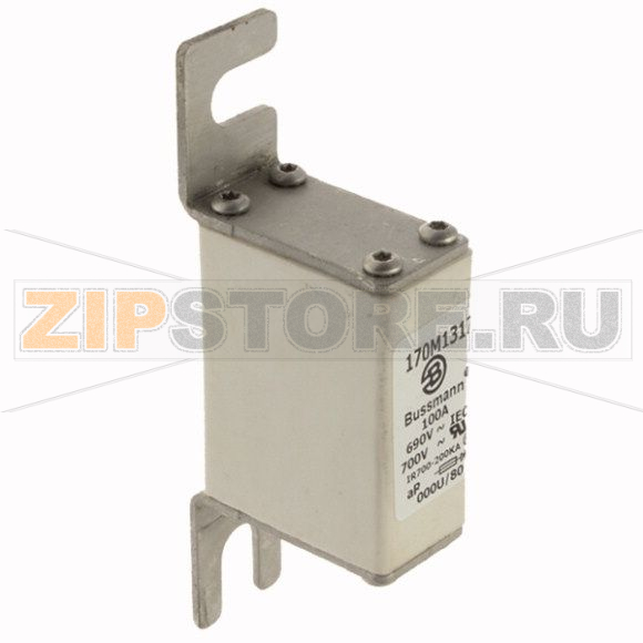 Предохранитель, 100 A, AC 690 В, 200 кА, DIN 000, 21x40x100 мм, aR, DIN, IEC Eaton FUSE 100A 69 