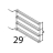 Griglia laterale DX/SX cromata 4TG, 600x400 L.M. rossell Unox XF 193