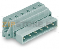 MCS MIDI Classic 1-проводная вилка; зажимное кольцо; 2,5 мм?; Шаг контактов 7,5 мм; 6-пол.; 2,50 mm?; серые Wago 731-606/019-000