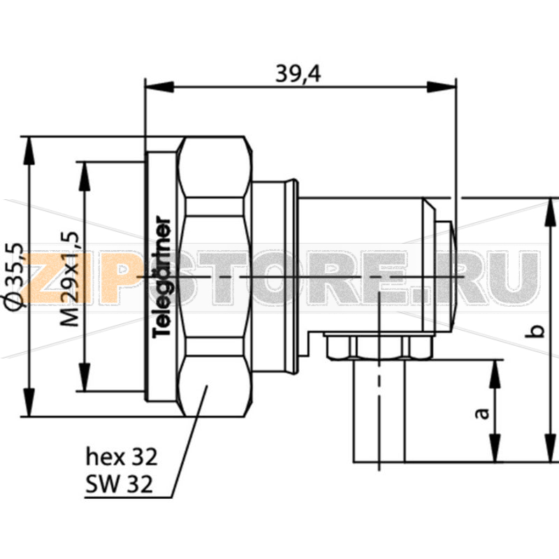 Разъем DIN 7-16, 50 Ом, 1 шт Telegärtner J01120B0007 