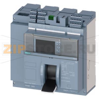 fixed-mounted molded case circuit breaker w. handle frame 1600; 4AUX and trip alarm switch S24; Icu "C" Icu=110kA @ 415V, 4-pole, right ETU650, LSI, In=1000A display, meas., comm. function Ir=400...1000A Isd=0.6...10xIn, Ii=1.5...15xIn N conductor protec.