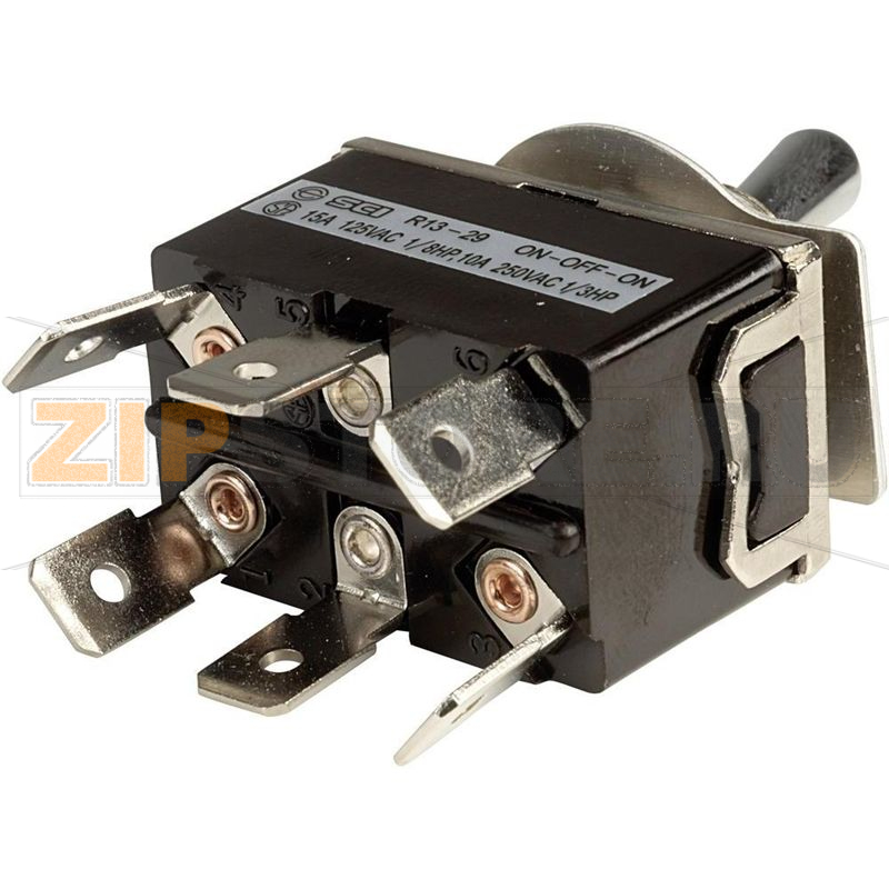 Тумблер 250 В/AC, 10 А, 2 x вкл/выкл/вкл, 1 шт SCI R13-29E-01-HPH 