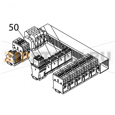 Auxiliary contact (RA) Fagor FI-2700I Auxiliary contact (RA) Fagor FI-2700IЗапчасть на деталировке под номером: 50Название запчасти Fagor на английском языке: Auxiliary contact (RA) FI-2700I.