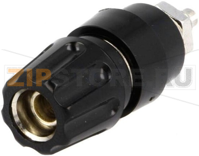 Гнездо 4 мм, 63 А, 60 В/DC, черное Hirschmann PKNI 10 B SW 