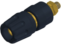 Разъем 4 мм, 35 А, 30 В, черный Hirschmann PKI 10 A AU BLACK