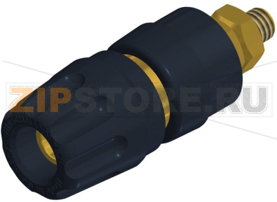 Разъем 4 мм, 35 А, 30 В, черный Hirschmann PKI 10 A AU BLACK 