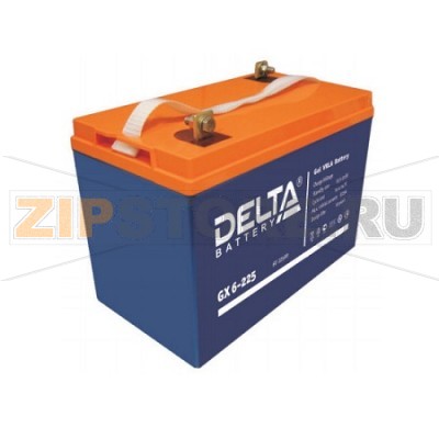 Delta GX 6-225 Гелевый аккумулятор Delta GX 6-225 (характеристики): Напряжение - 6 В; Емкость - 225 Ач; Габариты: 320 мм x 176 мм x 230 мм, Вес: 30,5 кгТехнология аккумулятора: GEL
