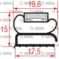 GUARNIZIONE MEZZO BORDO 435x240 mm