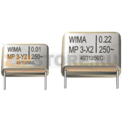 Конденсатор помехоподавляющий 0.68 мкФ, 275 В/AC, 20 %, 1 шт Wima MPX21W3680FL00MSSD 