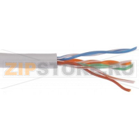 Кабель связи витая пара U/UTP, кат.6 4x2х23AWG solid, LSZH, 305м, серый