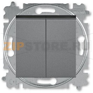 Переключатель и кнопка с перекидным контактом, сталь ABB 2CHH595345A6069 