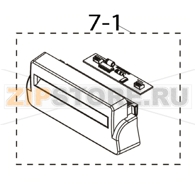 Guillotine cutter module (partial cut) TSC TA210 Guillotine cutter module (partial cut) TSC TA210Запчасть на деталировке под номером: 7-1