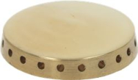 BURNER CAP PERFORATED BRASS POLISHED