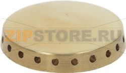 BURNER CAP PERFORATED BRASS POLISHED 