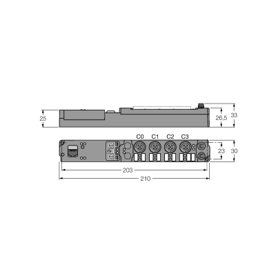 Модуль ввода/вывода для Modbus TCP Turck SENL-0404D-0004 