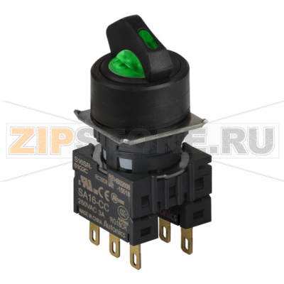 Переключатель селекторный, Ø отверстия: 16 мм Autonics S16SR-S6G2C 