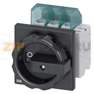 ГЛАВНЫЙ УПРАВЛЯЮЩИЙ ПЕРЕКЛЮЧАТЕЛЬ 3 ПОЛЮСА IU=25, P/AC-23A AT 400V=9, 5KW 1НO+1НЗ,, ДЛЯ ФРОНТАЛЬНОГО МОНТАЖА, МОНТАЖ ПОСР. 4 ОТВЕРСТИЙ ПОВОРОТНЫЙ ИСП. МЕХАНИЗМ ЧЕРН. Siemens 3LD2103-1TP51 